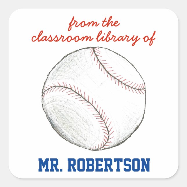 Adesivo Quadrado Cartão de presente personalizado para professores  (Frente)