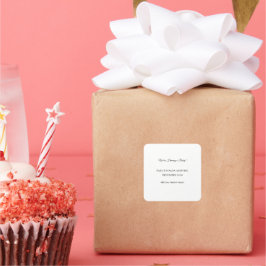 Adesivo Quadrado Cartão de Revenda de Bebê Personalizado