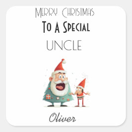 Adesivo Quadrado Cartão Personalizado Para Um Amado