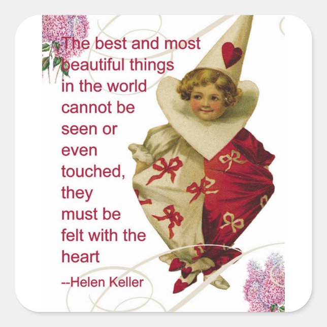 Adesivo Quadrado Cartão postal (Frente)