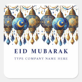 Adesivo Quadrado Cartão postal de férias Eid Mubarak corporativo