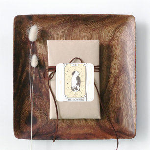 Adesivo Quadrado Cartas de Tarot   Chá de Noiva   Casamento   Neutr