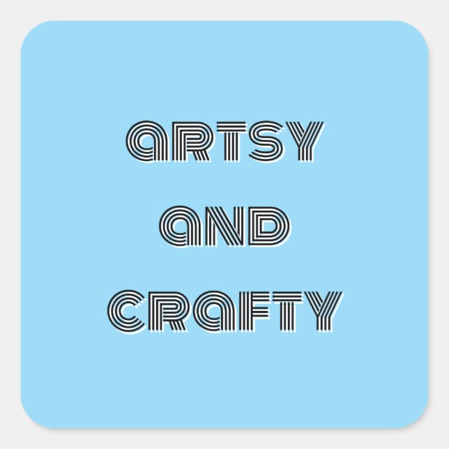 Adesivo Quadrado cartaz artístico, artístico e artesanato (Frente)