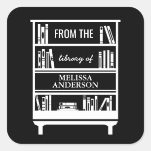 Adesivo Quadrado Cartaz Da Biblioteca De Autocolantes Quadrados