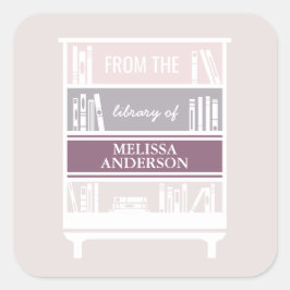 Adesivo Quadrado Cartaz Da Biblioteca De Autocolantes Quadrados