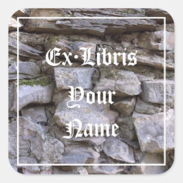 Adesivo Quadrado Cartaz de Parede de Pedra Antigo