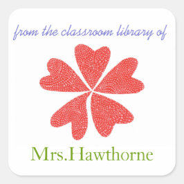 Adesivo Quadrado Cartaz de professores personalizado