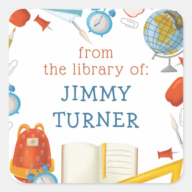 Adesivo Quadrado Cartaz de sala de aula (Frente)