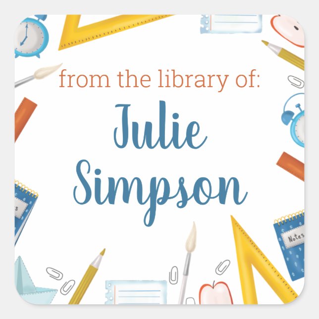 Adesivo Quadrado Cartaz de sala de aula (Frente)