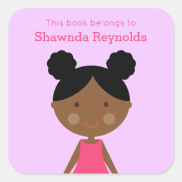 Adesivo Quadrado Cartazes de Garota Negra