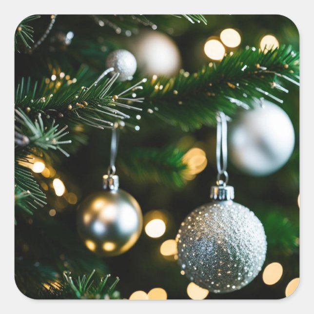 Adesivo Quadrado Carte de Noël et fin d'année (Frente)