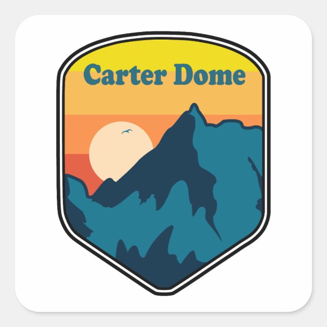 Adesivo Quadrado Carter Dome New Hampshire Sunrise (Frente)