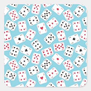 Adesivo Quadrado Cartões de jogo