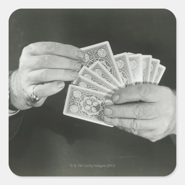 Adesivo Quadrado Cartões de jogo (Frente)