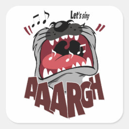 Adesivo Quadrado Cartografia engraçada