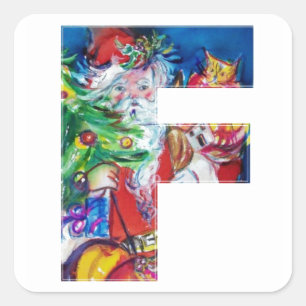 ADESIVO QUADRADO CARTONAGEM DE NATAL / PAPAIS NOEIS COM ÁRVORE DE 