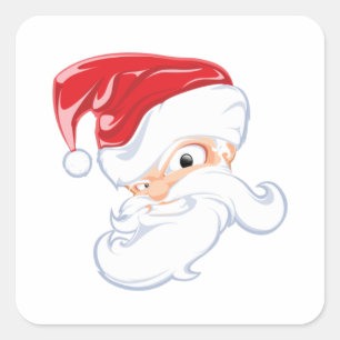 Adesivo Quadrado Cartoon Angry Santa Claus