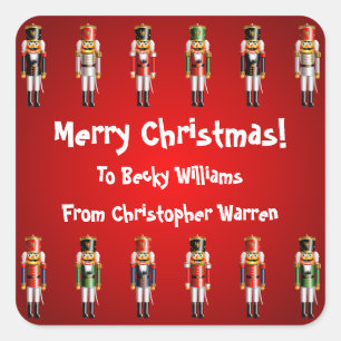 Adesivo Quadrado Cartoon do Exército dos Soldados de Brinquedos Nut