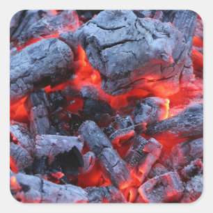 Adesivo Quadrado Carvões quentes