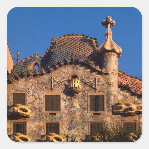 Adesivo Quadrado Casa Batilo, Arquitetura Gaudi, Barcelona