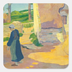 Adesivo Quadrado Casa da quinta em Le Pouldu, 1890 (óleo em canvas