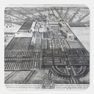 Adesivo Quadrado Casa de Badminton no Condado de Gloucester