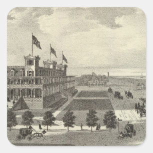 Adesivo Quadrado Casa de Coleman, parque de Asbury, NJ