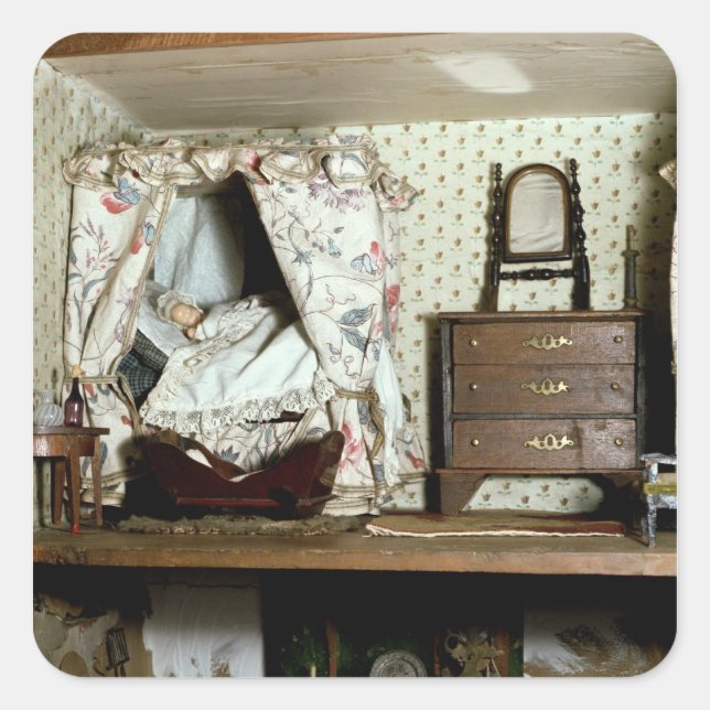 Adesivo Quadrado Casa de Doll Inglês (Frente)