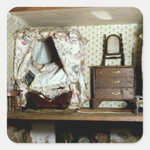 Adesivo Quadrado Casa de Doll Inglês