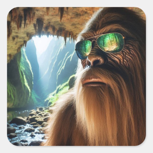 Adesivo Quadrado Casa de Sasquatch (Frente)