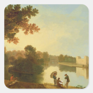 Adesivo Quadrado Casa do sudeste, c.1758-60 de Wilton (óleo o