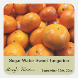 Adesivo Quadrado Casa feita de açúcar água doce tangerina