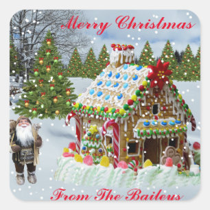 ADESIVO QUADRADO CASA GINGERBREAD