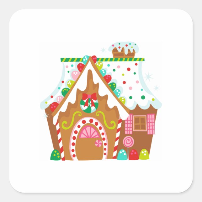 ADESIVO QUADRADO CASA GINGERBREAD (Frente)