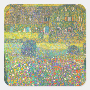Adesivo Quadrado Casa Gustav Klimt do Attersee