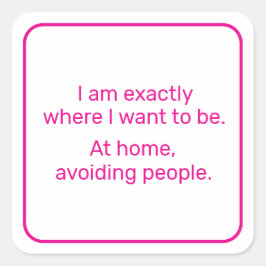 Adesivo Quadrado Casa (rosa)