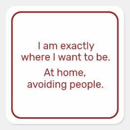 Adesivo Quadrado Casa (vermelho)