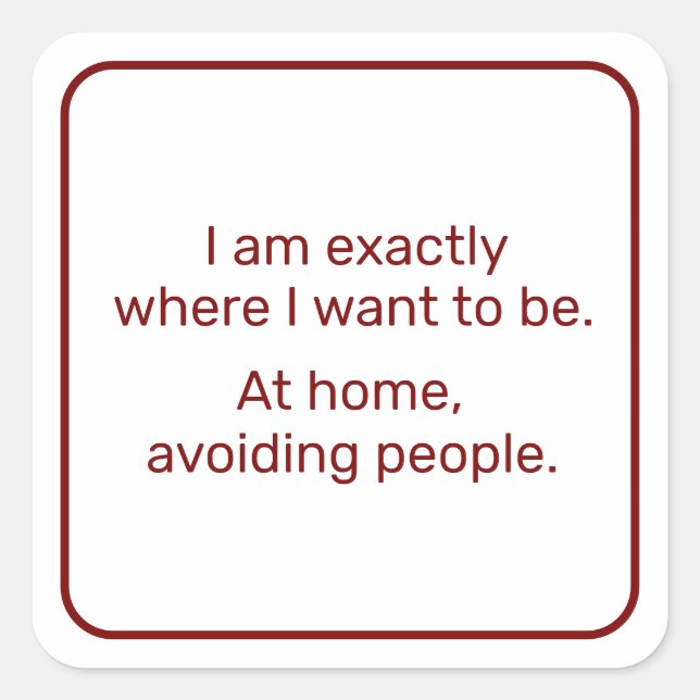 Adesivo Quadrado Casa (vermelho) (Frente)