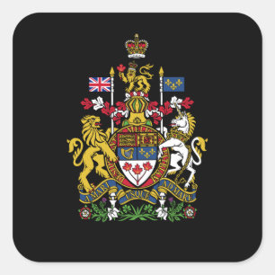 Adesivo Quadrado Casaco de armas canadense, Canadá