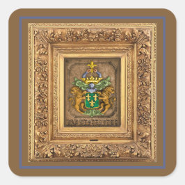 Adesivo Quadrado Casaco de Armas Da Família Holandesa Westerfield.