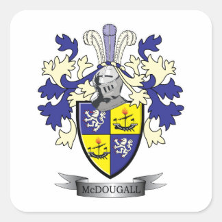 Adesivo Quadrado Casaco de armas da McDougall Family Crest