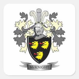 Adesivo Quadrado Casaco de Armas da McKnight Family Crest