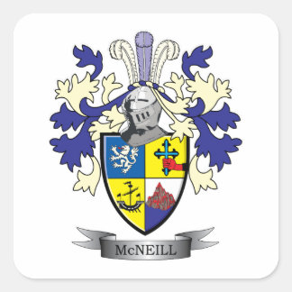 Adesivo Quadrado Casaco de armas da McNeill Family Crest