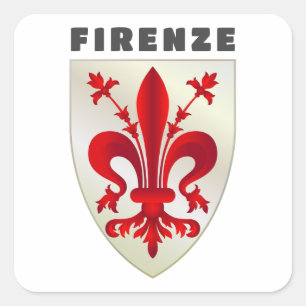 Adesivo Quadrado Casaco de Armas de Firenze