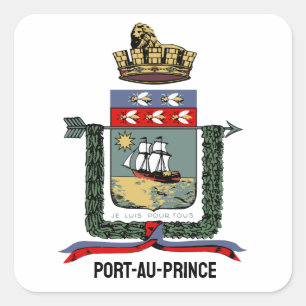 Adesivo Quadrado Casaco de Armas de Porto Príncipe, HAITI