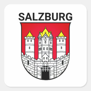Adesivo Quadrado Casaco de armas de Salzburgo - ÁUSTRIA