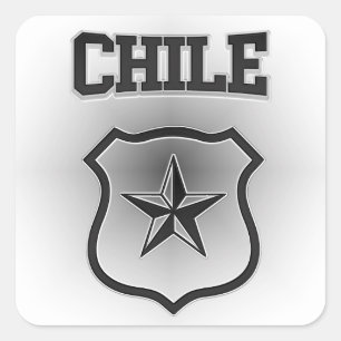 Adesivo Quadrado Casaco de Armas do Chile