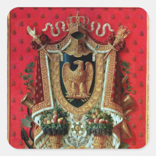 Adesivo Quadrado Casaco de Armas do Império Francês