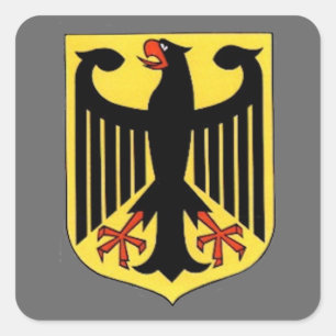 Adesivo Quadrado Casaco de armas para a Alemanha