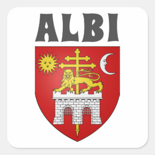 Adesivo Quadrado Casaco de Braços de Albi, França